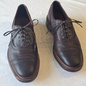Allen Edmonds Dark Brown leather cap toe men's shoes size 9 1/2 D